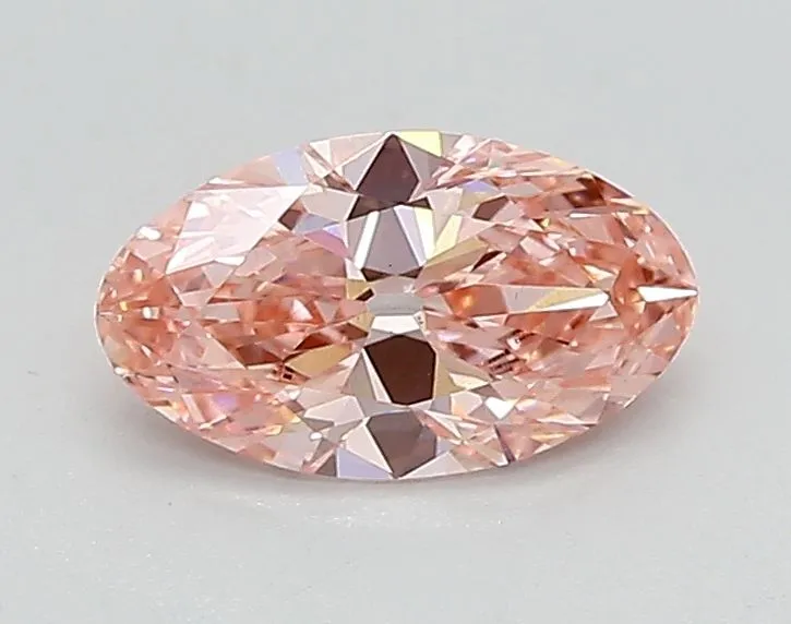 0.92ct OVAL Fancy Vivid Pink VS1 Coloured Lab diamond