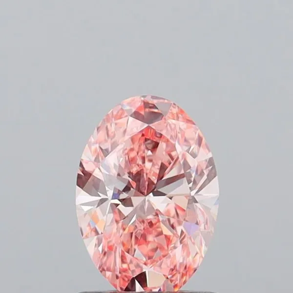 1ct OVAL Fancy Vivid Pink VVS2 Coloured Lab diamond