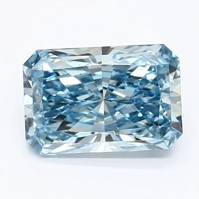 1.34ct RADIANT Fancy Vivid Blue VS1 Coloured Lab diamond