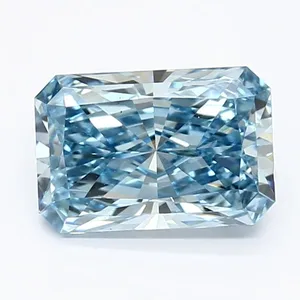 1.34ct RADIANT Fancy Vivid Blue VS1 Coloured Lab diamond