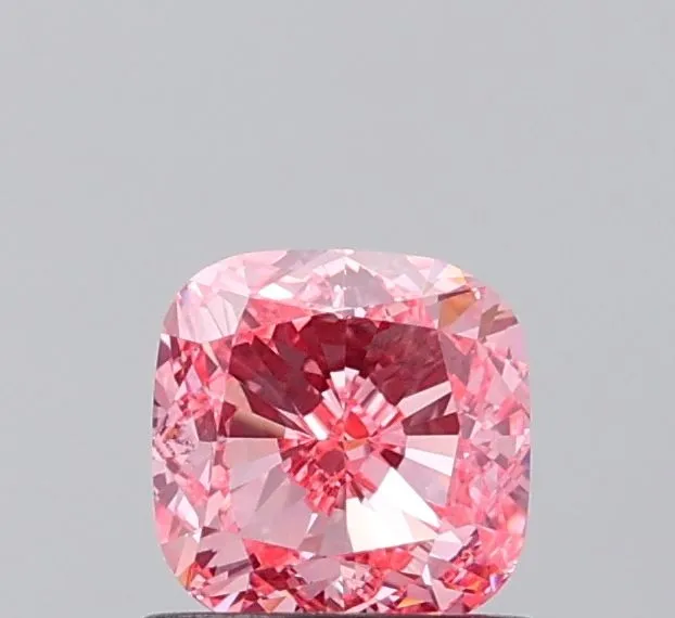 1.04ct CUSHION Fancy Vivid Pink VVS2 Coloured Lab diamond