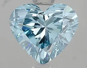 1.24ct HEART Fancy Vivid Blue VS1 Coloured Lab diamond