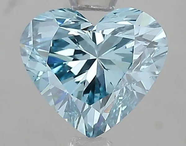 1.24ct HEART Fancy Vivid Blue VS1 Coloured Lab diamond