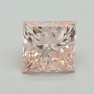 1.04ct PRINCESS Fancy Intense Pink VS1 Coloured Lab diamond