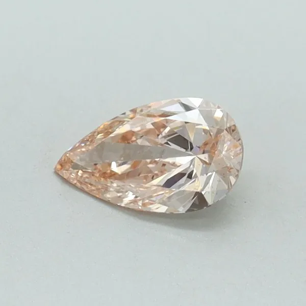 0.42ct PEAR Fancy Pink VS2 Coloured Lab diamond