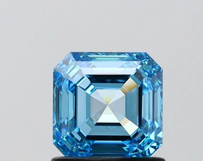 1.12ct EMERALD Fancy Vivid Blue VS1 Coloured Lab diamond