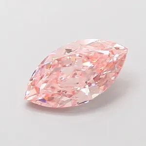 1.52ct MARQUISE Fancy Intense Pink VS1 Coloured Lab diamond