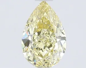 0.89ct PEAR Fancy Intense Yellow VS1 Coloured Lab diamond