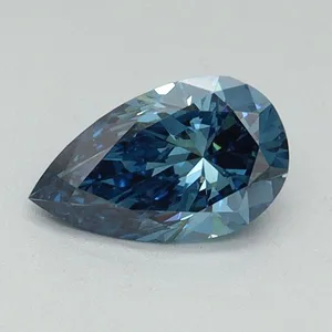 0.58ct PEAR Fancy Vivid Blue VS1 Coloured Lab diamond
