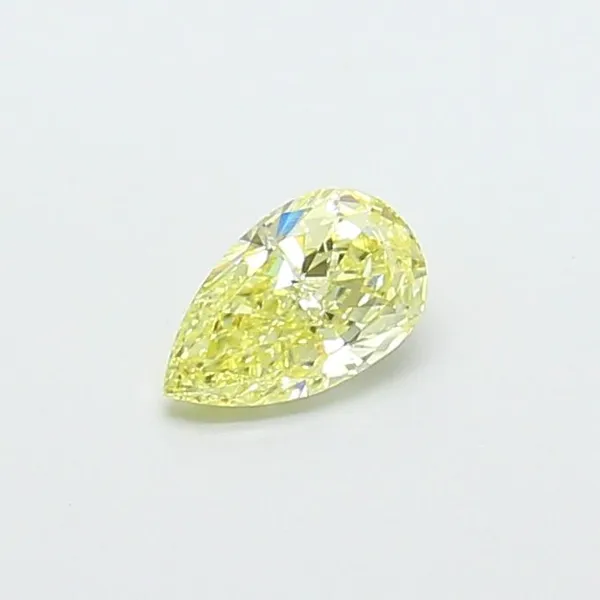 0.49ct PEAR Fancy Intense Yellow VVS2 Coloured Lab diamond