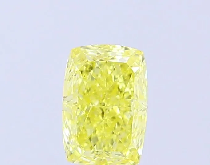 1.01ct CUSHION Fancy Intense Yellow VS1 Coloured Lab diamond