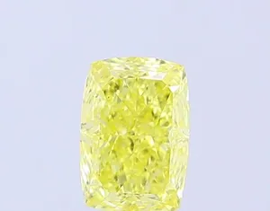 1.01ct CUSHION Fancy Intense Yellow VS1 Coloured Lab diamond