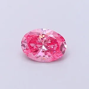 0.31ct OVAL Fancy Vivid Pink VS1 Coloured Lab diamond