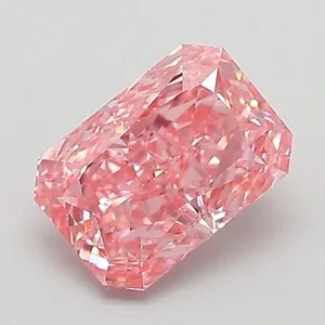 1.04ct RADIANT Fancy Vivid Pink VVS2 Coloured Lab diamond