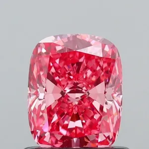1.1ct CUSHION Fancy Vivid Pink VS1 Coloured Lab diamond