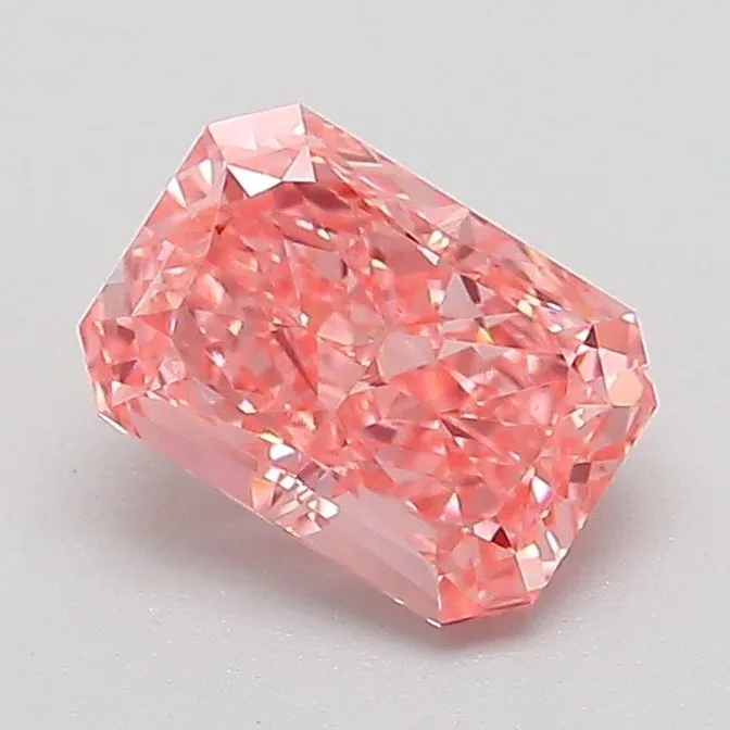 1.05ct RADIANT Fancy Vivid Pink VS1 Coloured Lab diamond