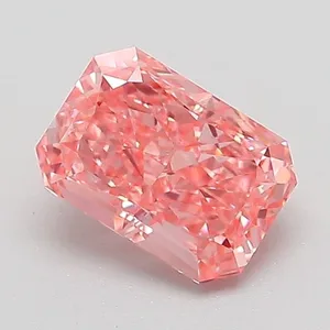 1.05ct RADIANT Fancy Vivid Pink VS1 Coloured Lab diamond