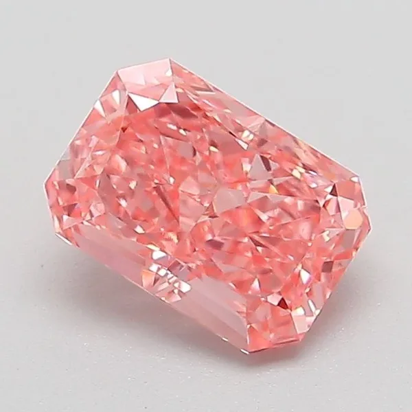 1.05ct RADIANT Fancy Vivid Pink VS1 Coloured Lab diamond