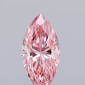 0.51ct MARQUISE Fancy Vivid Pink VS1 Coloured Lab diamond