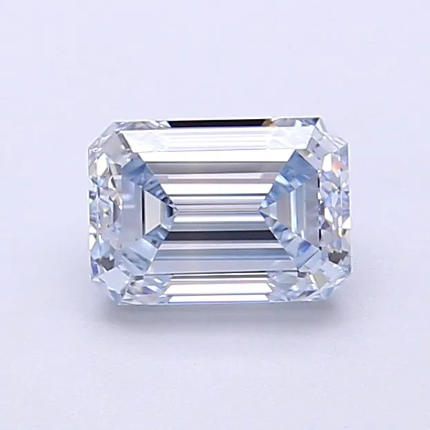 1.00ct EMERALD Fancy Blue VVS2 Coloured Lab diamond