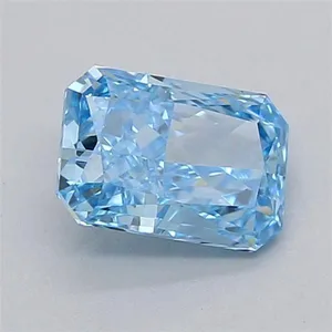 0.53ct RADIANT Fancy Vivid Blue VVS1 Coloured Lab diamond