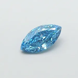 1ct MARQUISE Fancy Vivid Blue VVS2 Coloured Lab diamond