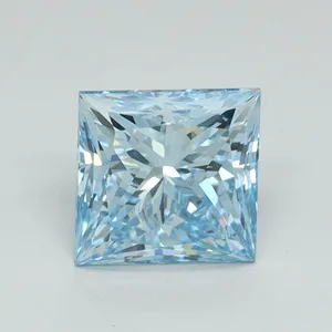 1.47ct PRINCESS Fancy Vivid Blue VS1 Coloured Lab diamond