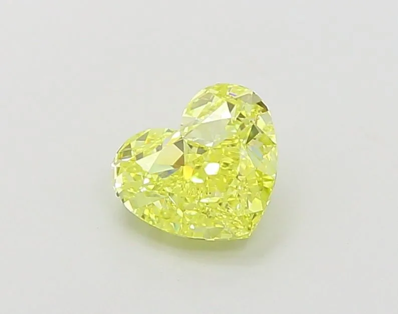 1.05ct HEART Fancy Intense Yellow VVS2 Coloured Lab diamond