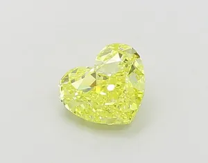 1.05ct HEART Fancy Intense Yellow VVS2 Coloured Lab diamond