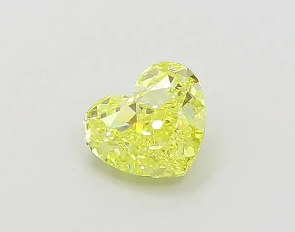 1.05ct HEART Fancy Intense Yellow VVS2 Coloured Lab diamond