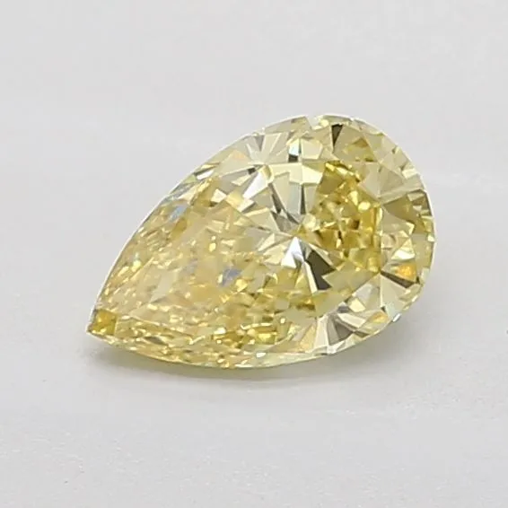 0.8ct PEAR Fancy Intense Yellow VS2 Coloured Lab diamond