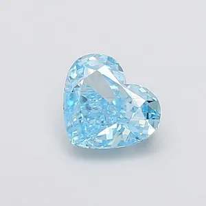 1.72ct HEART Fancy Vivid Blue VVS2 Coloured Lab diamond