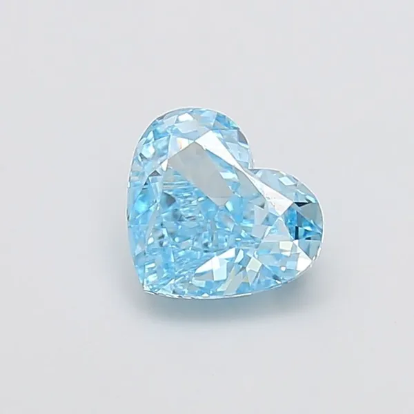 1.72ct HEART Fancy Vivid Blue VVS2 Coloured Lab diamond