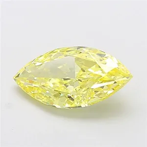 2.52ct MARQUISE Fancy Intense Yellow VS1 Coloured Lab diamond
