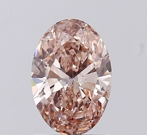 0.98ct OVAL Fancy Brownish Pink VS2 Coloured Lab diamond