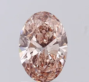 0.98ct OVAL Fancy Brownish Pink VS2 Coloured Lab diamond
