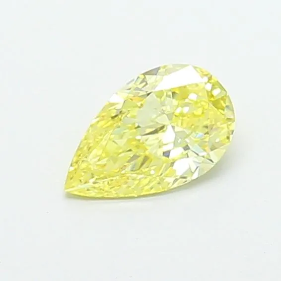0.65ct PEAR Fancy Intense Yellow VS1 Coloured Lab diamond