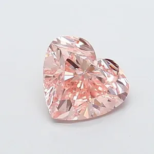 0.94ct HEART Fancy Intense Pink VS2 Coloured Lab diamond
