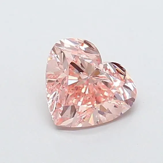 0.94ct HEART Fancy Intense Pink VS2 Coloured Lab diamond