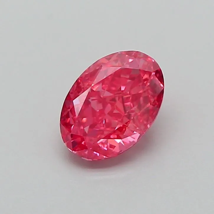 1.01ct OVAL Fancy Vivid Pink VS2 Coloured Lab diamond