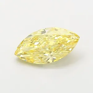 1.04ct MARQUISE Fancy Intense Yellow VVS2 Coloured Lab diamond
