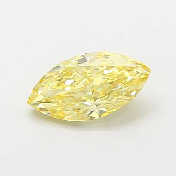 1.04ct MARQUISE Fancy Intense Yellow VVS2 Coloured Lab diamond