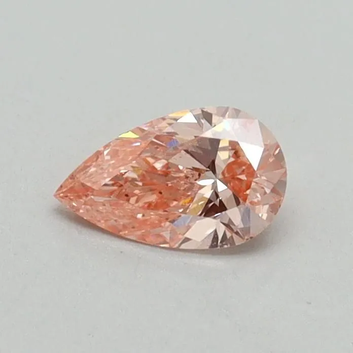 0.32ct PEAR Fancy Vivid Pink VS2 Coloured Lab diamond