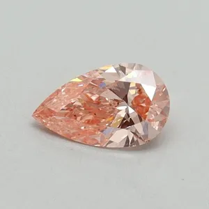 0.32ct PEAR Fancy Vivid Pink VS2 Coloured Lab diamond