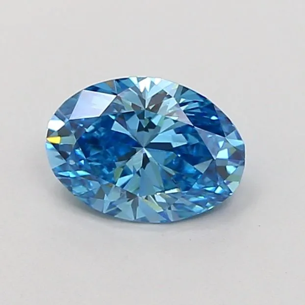 1.01ct OVAL Fancy Vivid Blue VVS2 Coloured Lab diamond