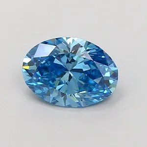 1.01ct OVAL Fancy Vivid Blue VVS2 Coloured Lab diamond