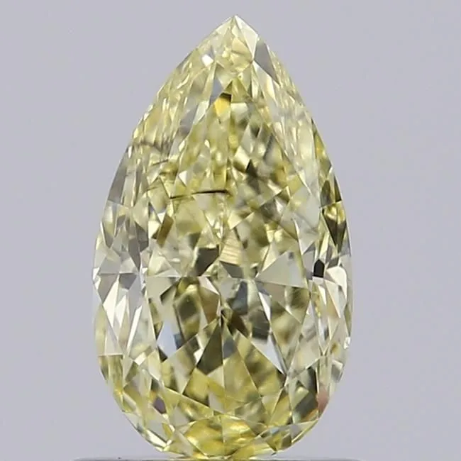 0.85ct PEAR Fancy Yellow SI1 Coloured Lab diamond