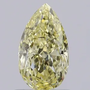 0.85ct PEAR Fancy Yellow SI1 Coloured Lab diamond