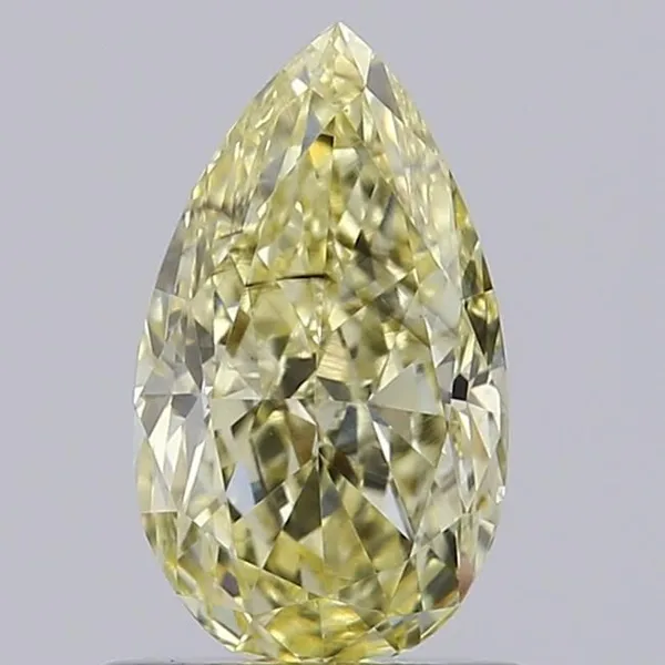 0.85ct PEAR Fancy Yellow SI1 Coloured Lab diamond