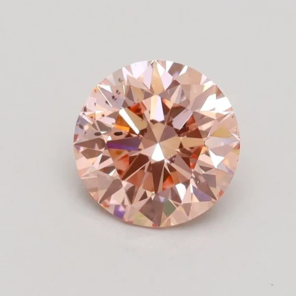 0.88ct ROUND Fancy Intense Pink SI2 Coloured Lab diamond